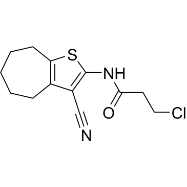 3-Chloro-n-{3-cyano-4h,5h,6h,7h,8h-cyclohepta[b]thiophen-2-yl}propanamide|CS-0221625