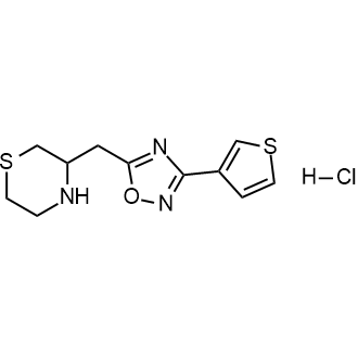 3-{[3-(thiophen-3-yl)-1,2,4-oxadiazol-5-yl]methyl}thiomorpholine hydrochloride|CS-0223985