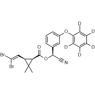 (S)-Cyano(3-(phenoxy-d5)phenyl)methyl (1R,3R)-3-(2,2-dibromovinyl)-2,2-dimethylcyclopropane-1-carboxylate|CS-0226120