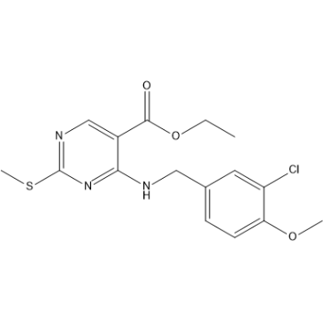 4-(3-Chloro-4-methoxybenzylamino)-5-ethoxycarbonyl-2-methylthiopyrimidine Avanafil  Impurity|CS-0228708