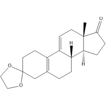 (8S,13S,14S)-13-Methyl-1,2,6,7,8,12,13,14,15,16-decahydrospiro[cyclopenta[a]phenanthrene-3,2'-[1,3]dioxolan]-17(4H)-one Dienogest Impurity|CS-0228920