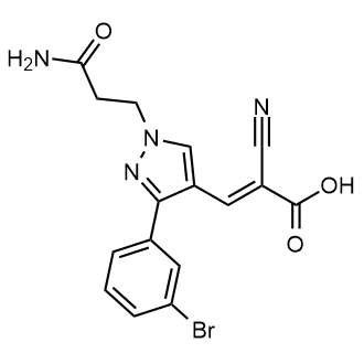 3-[3-(3-bromophenyl)-1-(2-carbamoylethyl)-1h-pyrazol-4-yl]-2-cyanoprop-2-enoic acid|CS-0229939