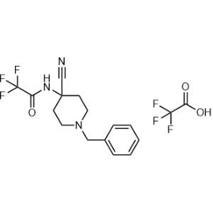 N-(1-Benzyl-4-cyanopiperidin-4-yl)-2,2,2-trifluoroacetamide, trifluoroacetic acid|CS-0232519