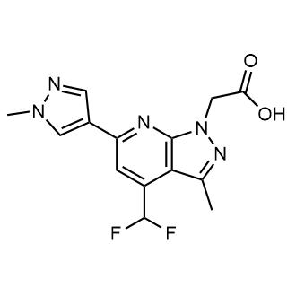 2-[4-(difluoromethyl)-3-methyl-6-(1-methyl-1h-pyrazol-4-yl)-1h-pyrazolo[3,4-b]pyridin-1-yl]acetic acid|CS-0241029