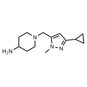 1-[(3-cyclopropyl-1-methyl-1h-pyrazol-5-yl)methyl]piperidin-4-amine|CS-0241158