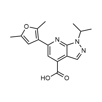 6-(2,5-Dimethylfuran-3-yl)-1-(propan-2-yl)-1h-pyrazolo[3,4-b]pyridine-4-carboxylic acid|CS-0242724