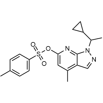 1-(1-Cyclopropylethyl)-4-methyl-1h-pyrazolo[3,4-b]pyridin-6-yl 4-methylbenzene-1-sulfonate|CS-0243869
