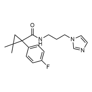 N-(3-(1H-imidazol-1-yl)propyl)-1-(4-fluorophenyl)-2,2-dimethylcyclopropane-1-carboxamide|CS-0247446