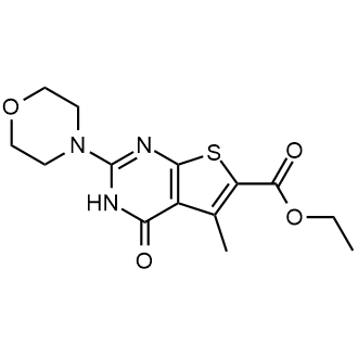 Ethyl 5-methyl-2-(morpholin-4-yl)-4-oxo-3h,4h-thieno[2,3-d]pyrimidine-6-carboxylate|CS-0250653