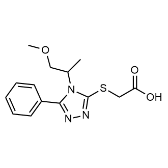 2-{[4-(1-methoxypropan-2-yl)-5-phenyl-4h-1,2,4-triazol-3-yl]sulfanyl}acetic acid|CS-0253381