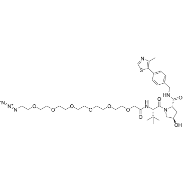 (2S,4R)-1-((S)-23-Azido-2-(tert-butyl)-4-oxo-6,9,12,15,18,21-hexaoxa-3-azatricosanoyl)-4-hydroxy-N-(4-(4-methylthiazol-5-yl)benzyl)pyrrolidine-2-carboxamide|CS-0254319