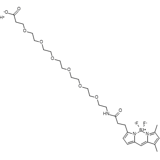 Hydrogen 1-(5,5-difluoro-7,9-dimethyl-5H-5lambda4,6lambda4-dipyrrolo[1,2-c:2',1'-f][1,3,2]diazaborinin-3-yl)-3-oxo-7,10,13,16,19,22-hexaoxa-4-azapentacosan-25-oate|CS-0254426