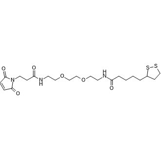 N-(2-(2-(2-(3-(2,5-Dioxo-2,5-dihydro-1H-pyrrol-1-yl)propanamido)ethoxy)ethoxy)ethyl)-5-(1,2-dithiolan-3-yl)pentanamide|CS-0254434