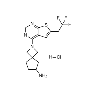 2-(6-(2,2,2-Trifluoroethyl)thieno[2,3-d]pyrimidin-4-yl)-2-azaspiro[3.4]octan-6-amine hydrochloride|CS-0255329