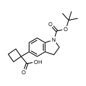 1-(1-(tert-Butoxycarbonyl)indolin-5-yl)cyclobutane-1-carboxylic acid|CS-0255459