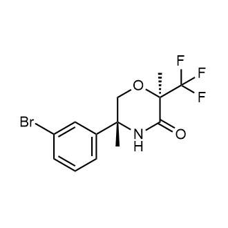 rel-(2R,5R)-5-(3-Bromophenyl)-2,5-dimethyl-2-(trifluoromethyl)morpholin-3-one|CS-0256128