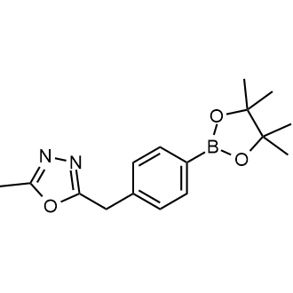2-Methyl-5-[[4-(4,4,5,5-tetramethyl-1,3,2-dioxaborolan-2-yl)phenyl]methyl]-1,3,4-oxadiazole|CS-0256453