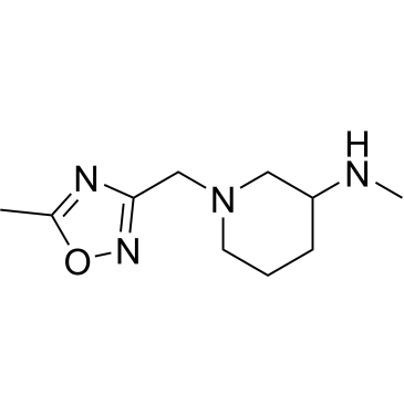 N-Methyl-1-[(5-methyl-1,2,4-oxadiazol-3-yl)methyl]piperidin-3-amine|CS-0258706