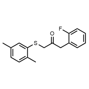 1-[(2,5-dimethylphenyl)sulfanyl]-3-(2-fluorophenyl)propan-2-one|CS-0259287