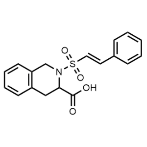 2-[(E)-2-phenylethenesulfonyl]-1,2,3,4-tetrahydroisoquinoline-3-carboxylic acid|CS-0259830