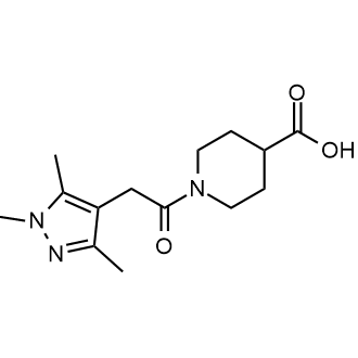 1-[2-(trimethyl-1h-pyrazol-4-yl)acetyl]piperidine-4-carboxylic acid|CS-0265369