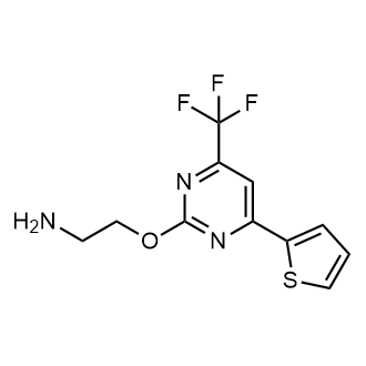2-((4-(Thiophen-2-yl)-6-(trifluoromethyl)pyrimidin-2-yl)oxy)ethan-1-amine|CS-0271010