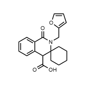 2'-(Furan-2-ylmethyl)-1'-oxo-1',4'-dihydro-2'h-spiro[cyclohexane-1,3'-isoquinoline]-4'-carboxylic acid|CS-0271652