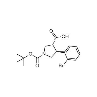 (3r,4s)-4-(2-Bromophenyl)-1-(tert-butoxycarbonyl)pyrrolidine-3-carboxylic acid|CS-0272793