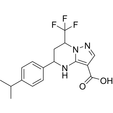 5-(4-Isopropylphenyl)-7-(trifluoromethyl)-4,5,6,7-tetrahydropyrazolo[1,5-a]pyrimidine-3-carboxylic acid|CS-0273836