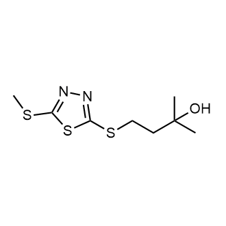 2-Methyl-4-((5-(methylthio)-1,3,4-thiadiazol-2-yl)thio)butan-2-ol|CS-0278197