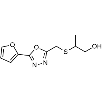 2-(((5-(Furan-2-yl)-1,3,4-oxadiazol-2-yl)methyl)thio)propan-1-ol|CS-0279124