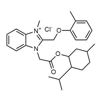 1-(2-((2-Isopropyl-5-methylcyclohexyl)oxy)-2-oxoethyl)-3-methyl-2-((o-tolyloxy)methyl)-1h-benzo[d]imidazol-3-ium chloride|CS-0281987
