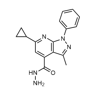 6-Cyclopropyl-3-methyl-1-phenyl-1h-pyrazolo[3,4-b]pyridine-4-carbohydrazide|CS-0282650