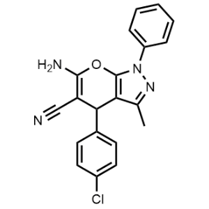 6-Amino-4-(4-chlorophenyl)-3-methyl-1-phenyl-1,4-dihydropyrano[2,3-c]pyrazole-5-carbonitrile|CS-0282667