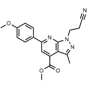 Methyl 1-(2-cyanoethyl)-6-(4-methoxyphenyl)-3-methyl-1h-pyrazolo[3,4-b]pyridine-4-carboxylate|CS-0282770