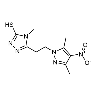 5-(2-(3,5-Dimethyl-4-nitro-1h-pyrazol-1-yl)ethyl)-4-methyl-4h-1,2,4-triazole-3-thiol|CS-0282774