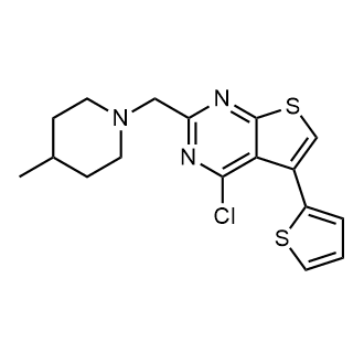 4-Chloro-2-((4-methylpiperidin-1-yl)methyl)-5-(thiophen-2-yl)thieno[2,3-d]pyrimidine|CS-0283329