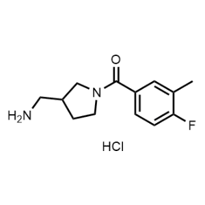 (3-(Aminomethyl)pyrrolidin-1-yl)(4-fluoro-3-methylphenyl)methanone hydrochloride|CS-0286379