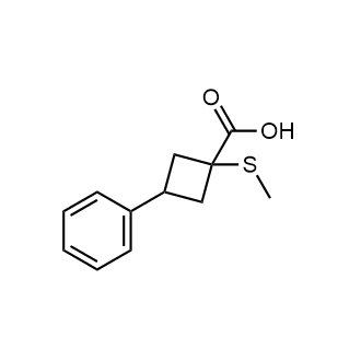1-(Methylthio)-3-phenylcyclobutane-1-carboxylic acid|CS-0288390