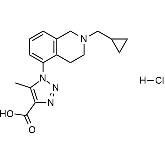 1-(2-(Cyclopropylmethyl)-1,2,3,4-tetrahydroisoquinolin-5-yl)-5-methyl-1h-1,2,3-triazole-4-carboxylic acid hydrochloride|CS-0288592
