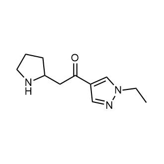 1-(1-Ethyl-1h-pyrazol-4-yl)-2-(pyrrolidin-2-yl)ethan-1-one|CS-0290278