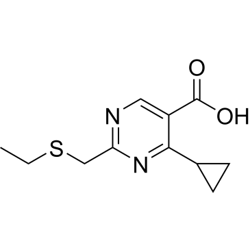 4-Cyclopropyl-2-((ethylthio)methyl)pyrimidine-5-carboxylic acid|CS-0290428
