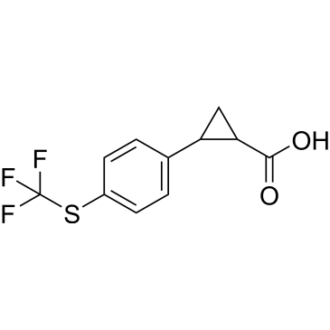 2-(4-((Trifluoromethyl)thio)phenyl)cyclopropane-1-carboxylic acid|CS-0291119