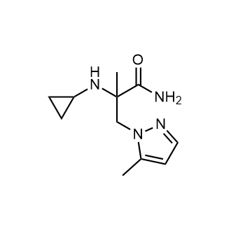 2-(Cyclopropylamino)-2-methyl-3-(5-methyl-1h-pyrazol-1-yl)propanamide|CS-0292441