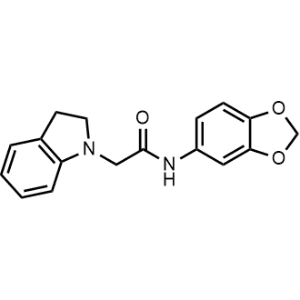 N-(Benzo[d][1,3]dioxol-5-yl)-2-(indolin-1-yl)acetamide|CS-0294229