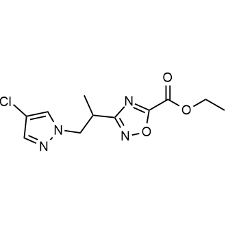 Ethyl 3-(1-(4-chloro-1h-pyrazol-1-yl)propan-2-yl)-1,2,4-oxadiazole-5-carboxylate|CS-0298991