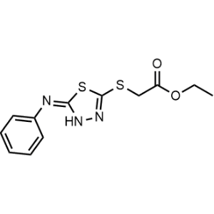 Ethyl 2-((5-(phenylimino)-4,5-dihydro-1,3,4-thiadiazol-2-yl)thio)acetate|CS-0299188