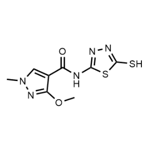 N-(5-Mercapto-1,3,4-thiadiazol-2-yl)-3-methoxy-1-methyl-1H-pyrazole-4-carboxamide|CS-0300675
