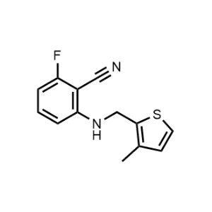 2-Fluoro-6-(((3-methylthiophen-2-yl)methyl)amino)benzonitrile|CS-0305218