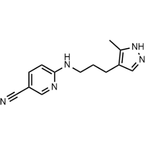6-((3-(5-Methyl-1h-pyrazol-4-yl)propyl)amino)nicotinonitrile|CS-0305403